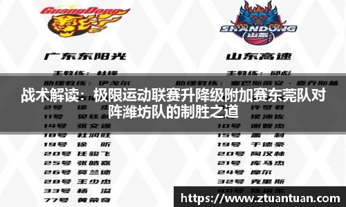 战术解读：极限运动联赛升降级附加赛东莞队对阵潍坊队的制胜之道